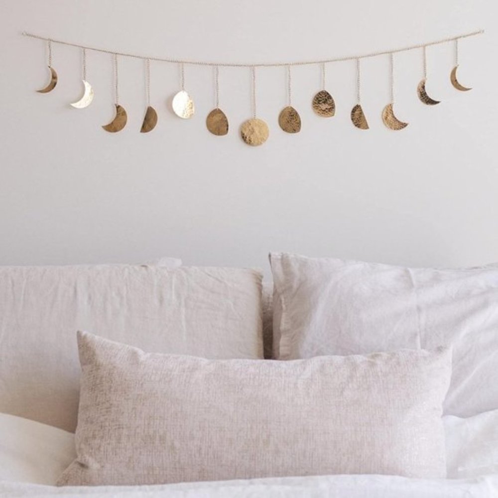 Anthro Handmade Moon Phase Wall Hanging Decor - Picture 4 of 8